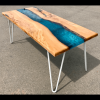 Olive Wood Resin River Coffee Table - SOLD Thumbnail