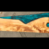 Olive Wood & Blue Resin River Console Table Thumbnail