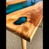 Olive Wood & Blue Resin River Desk Thumbnail