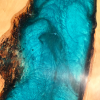 Olive & Reef Blue Resin River Desk (SOLD) Thumbnail