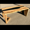 Olive Wood & Black Resin River Coffee Table  Thumbnail