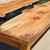 Elm River Dining Table with Sliding Puzzle Tray Thumbnail