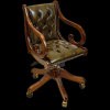 Antique Reproduction Regency Full Saddle Carver Swivel Desk Chair Thumbnail