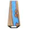 Burr Elm Console Table Ghost Blue Resin Thumbnail