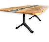 Silver Pearl & Live Edge Oak River Dining Table Thumbnail
