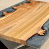 Single Slab Elm & Terminator Silver River Coffee Table Thumbnail