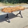 Burr Oak Stitched Dining Table Thumbnail