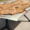 Burr Oak Stitched Dining Table Thumbnail