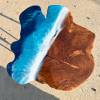 Teak & Resin Ocean Art Side Table 36 Thumbnail