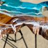 Teak & Resin Ocean Art Coffee Table Thumbnail