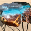Wood & Resin Ocean Art Side Table 2 Thumbnail