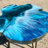 Teak & Resin Ocean Art Side Table 2 Thumbnail