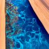 Walnut River Dining Table Galactic Blue Artwork Thumbnail