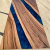 Walnut River Dining Table Galactic Blue Artwork Thumbnail