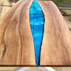 Oval Walnut Resin River Dining Table Thumbnail