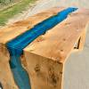 Waterfall River Desk Oak & Reef Blue Thumbnail