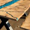 Oak Resin River Table Blue Lightning Thumbnail