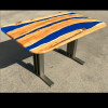 Yew & Deep Blue River Booth Dining Table (SOLD) Thumbnail