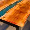 Yew & Clear Blue 2-Seater Dining Table Thumbnail