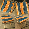 Yew Wood & Blue Resin River Side Tables (Pair) Thumbnail