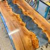 Burr Elm & Terminator Silver River Dining Table Thumbnail