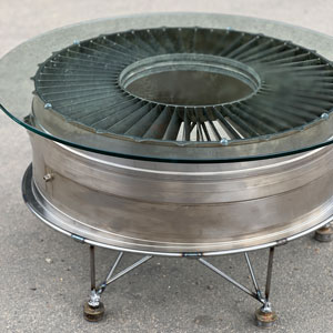 SOLD-RAF Tornado Blade Ring Coffee Table. Rolls Royce